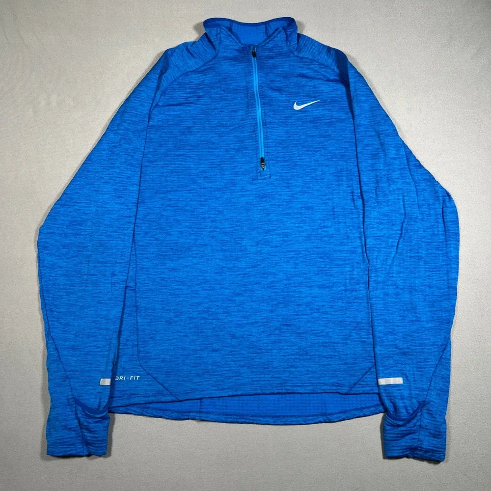 Nike Sphere Element 1/4 Zip Pullover Shirt Top Mens XL Lot of 2 Blue Gray